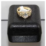 14kKT Gold Electroplate Cubic Zirconia Ring Size