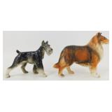 * 2 Large Japan Dogs - Collie & Terrier