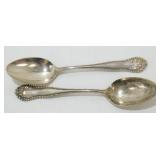 2 Old Marked Sterling Spoons - 40.73 grams