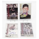 4 Autographed 2001 Royal Rookies Baseball Cards