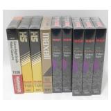 9 VHS Tapes - New, Sealed in Original Wrap