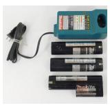 Group of Makita Batteries with Charger