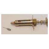 Vintage Vet Syringe Metal & Glass
