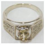 Citrine? Yellow Stone Sterling Silver Ring