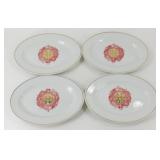 * 4 Ta-Tung China-Japan 10" Oval Platters - 24k