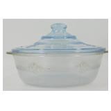 * Sapphire Blue Fire King 8" Casserole w/ Lid -