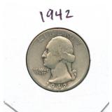 1942 Washington Silver Quarter