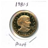 1981-S Proof Susan B. Anthony Dollar