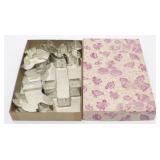 Box of Vintage Animal & Cross Cookie Molds - Tin