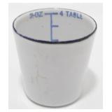 Vintage Enameled Porcelain Measuring Cup - 2 oz