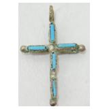 Native American Turquoise Coral Sterling Silver
