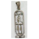 Vintage Egyptian Hieroglyphic Sterling Silver