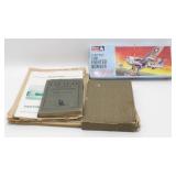 Vintage Book Set, Assorted Ephemera, Airplane