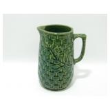 * Antique Large Decoraflae Stoneware Pitcher