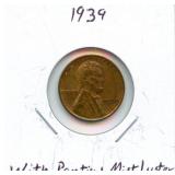 1939 Lincoln Cent with Partial Mint Luster