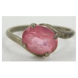 Prong Set Tourmaline Sterling Ring - 2 grams