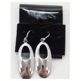 Hoop Dangle Sterling Silver Earrings