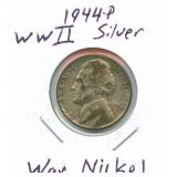 1944-P WWII Silver War Nickel