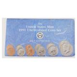 1991 U.S. Mint Uncirculated Set