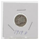 1919-D Mercury Silver Dime