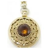 Vintage Avon Solid Perfume Pendant Necklace