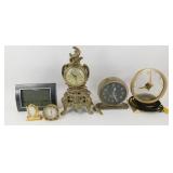 * (5) Vintage Table Clocks and AcuRite Atomic