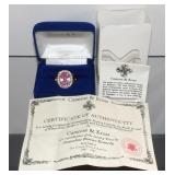 Jacqueline Kennedy Simulated Kunzite Ring Size