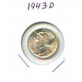 1943-D Mercury Silver Dime
