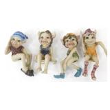 (4) Anthony Fisher Elf Pixies Figurines