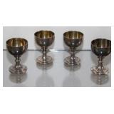 (4) Sanctuary Arms Silverplate Communion Cups /