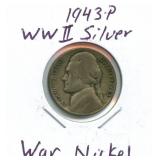 1943-P WWII Silver War Nickel