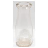 * Vintage Ideal Dairy Co. 1/3 Pint Milk Bottle -