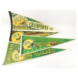4 Vintage Packers Pennants