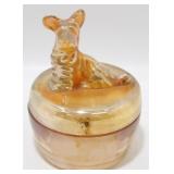 * Vintage Scottie Dog Powder Jar - No Damage