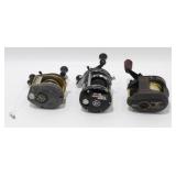 3 Fishing Reels - Daiwa PT33SH, Ambassadeur 6500