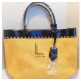 New Beige Woven Tote Bag
