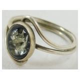 Baltic Amber Sterling Ring - 2.55 grams Total