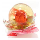 * Glass Ball w/ Red Rose Inside