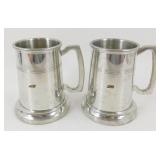 2 Pewter Dairyland Mugs