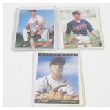 Three Chipper Jones Rookie Cards