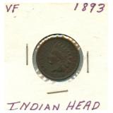 1893 Indian Head Cent - Nice Details