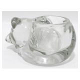 * Vintage Indiana Glass Sleeping Cat Votive