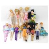 14 Barbie Sized Mixed Dolls