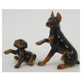 * Hagen-Renaker Doberman Mom & Puppy Set