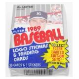 1 Sealed Cello Pack of 1989 Fleer Baseball Cards