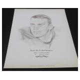 Rare 1967 Jim Grabowski Green Bay Packers Print -