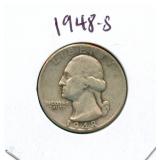 1948-S Washington Silver Quarter