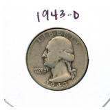 1943-D Washington Silver Quarter