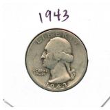 1943 Washington Silver Quarter