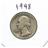1948 Washington Silver Quarter